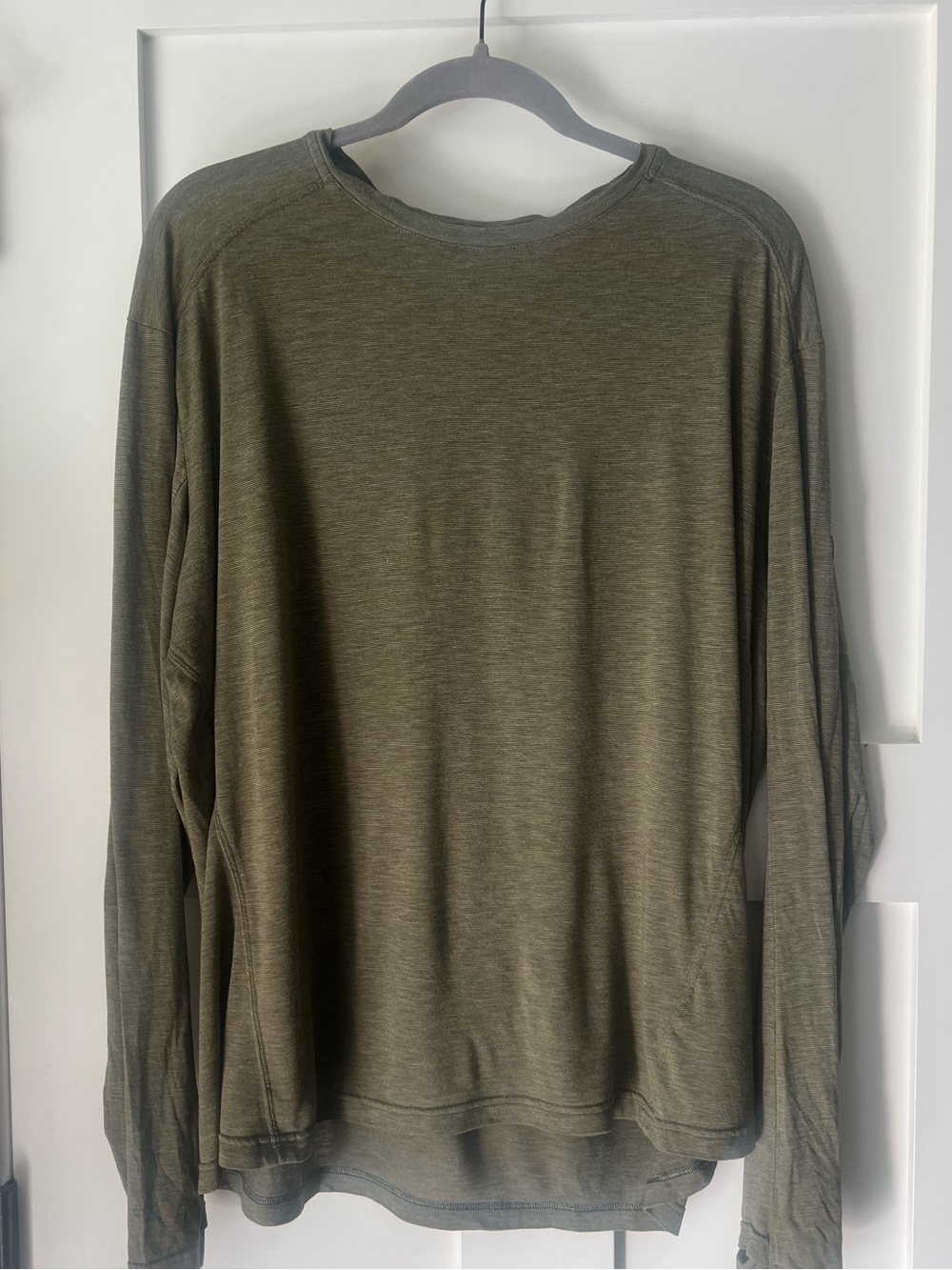 KÜHL Acceleratr Men’s XL Olive Green Microstripe Long Sleeve Shirt